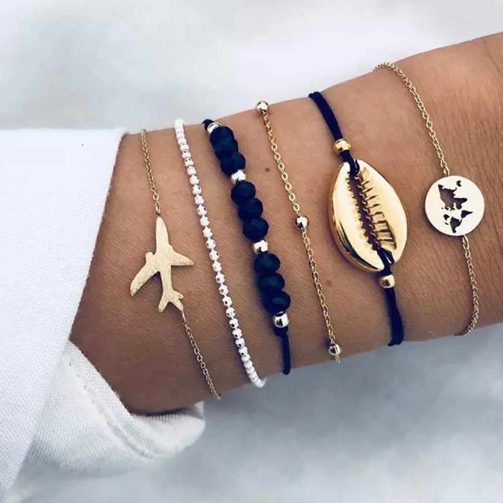 World Traveler Wanderlust Bracelet Set